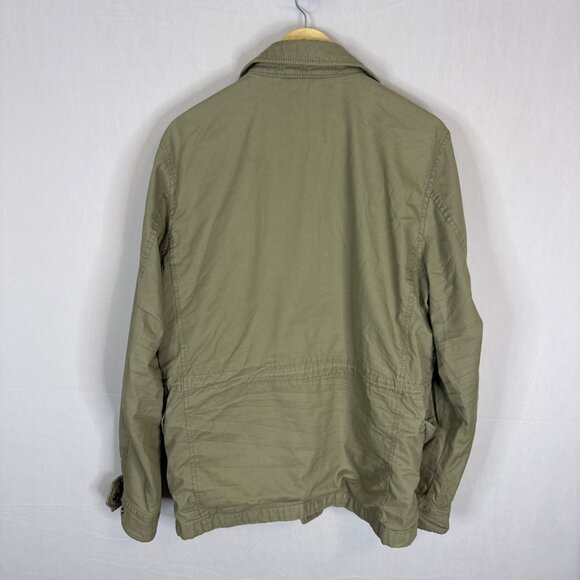 Abercrombie & Fitch Military Field Jacket Men’s M Olive Green 100% Cotton Y2K - Picture 4 of 8